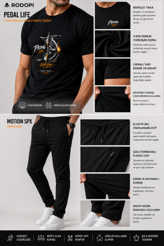 RODOPI Motion  Pantolon &  Pedal Life Tshirt Kombin