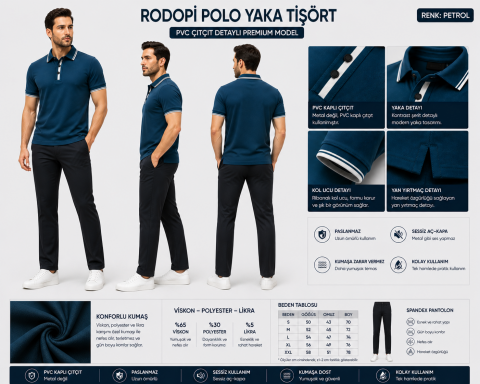 Rodopi Stones Polo Yaka Tişört