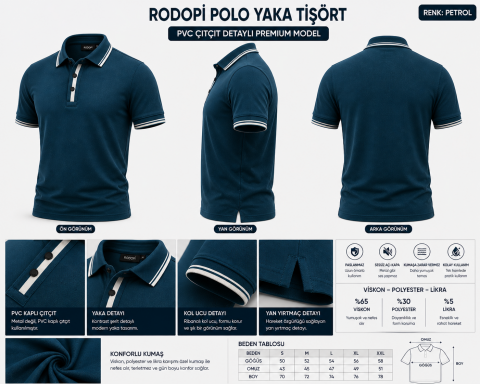 Rodopi Stones Polo Yaka Tişört