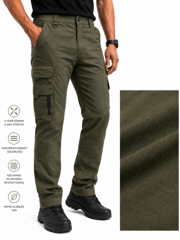 Rodopi Ripstop Haki Tactical Pantolon
