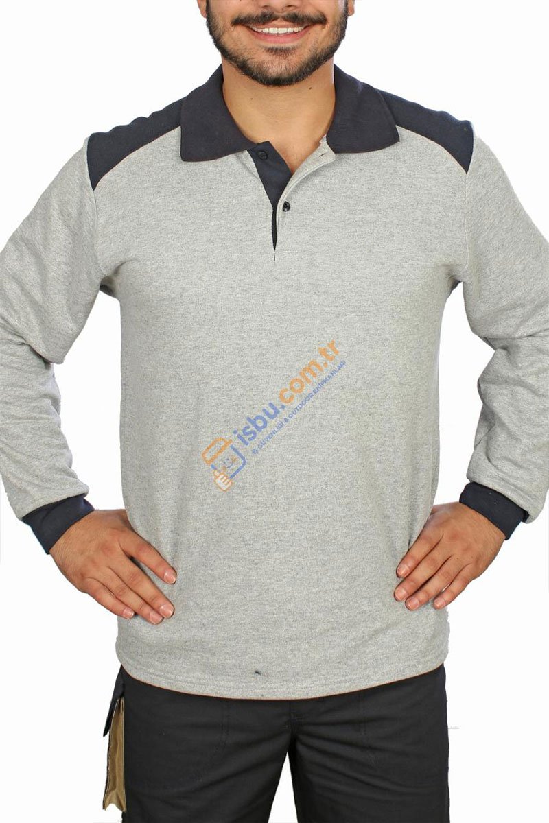 Polo Yaka İş Tişörtü Sweatshirt