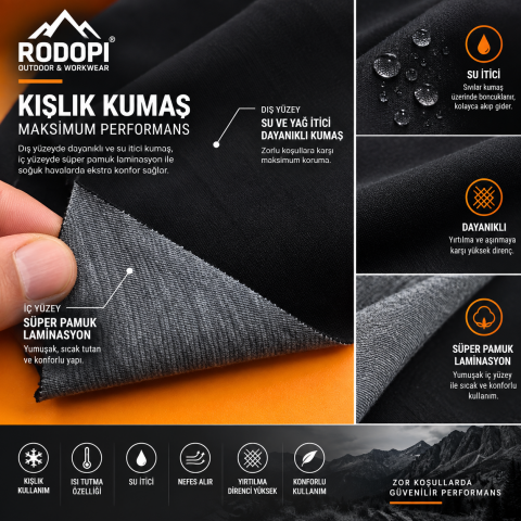 Rodopi Ural Winter Pro – Kışlık İş Pantolonu