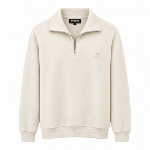Rodopi Stones Yarım Fermuarlı Selanik Sweatshirt