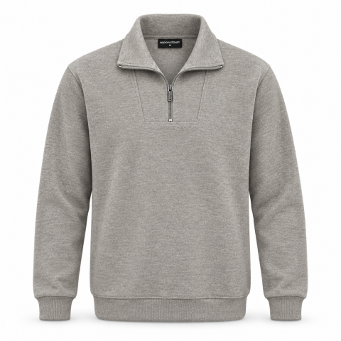 Rodopi Stones Yarım Fermuarlı Selanik Sweatshirt