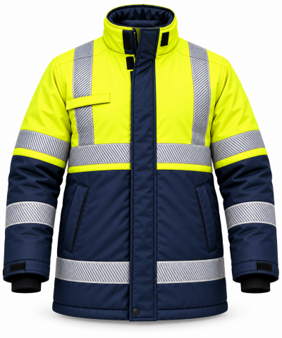 RODOPI Hi-Vis Reflektörlü Kapitoneli oxford Kışlık İş Montu