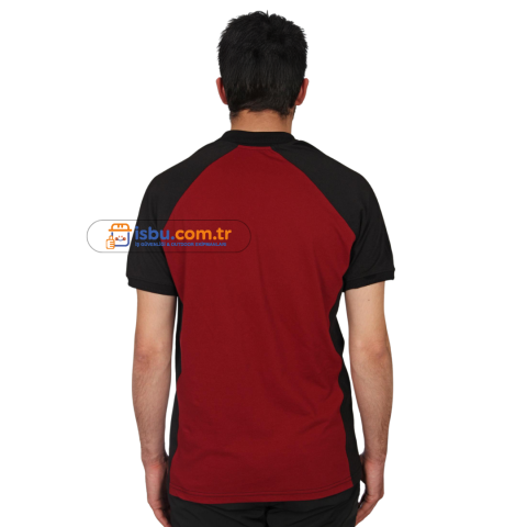 Lacost Polo Yaka Tişört Kırmızı Siyah