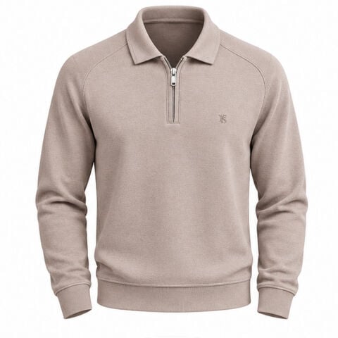 Rodopi Verona Lacoste Pamuklu Yarım Fermuarlı Polo Sweatshirt