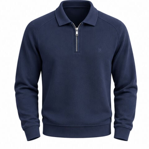 Rodopi Verona Lacoste Pamuklu Yarım Fermuarlı Polo Sweatshirt