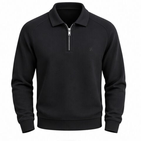 Rodopi Verona Lacoste Pamuklu Yarım Fermuarlı Polo Sweatshirt