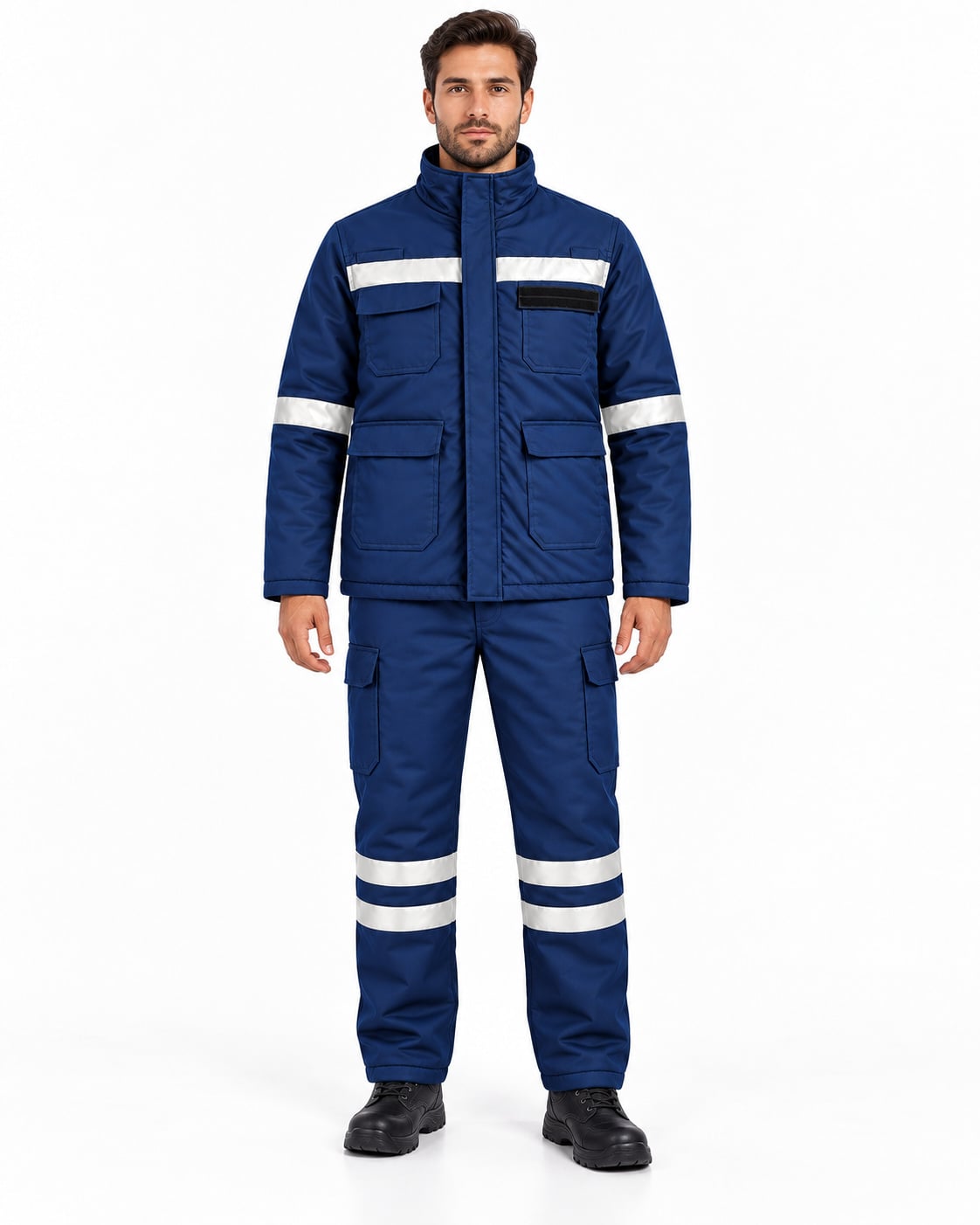İş Takımı  Kışlık Gabardin reflektörlü Kaban Pantolon