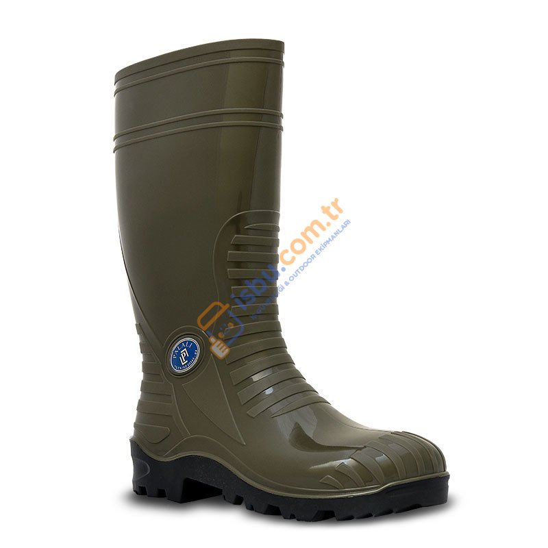 Pvc Çelik Burunlu Emniyet Çizmesi (S4) Haki - 44