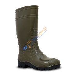 Pvc Çelik Burunlu Emniyet Çizmesi (S4) Haki - 44