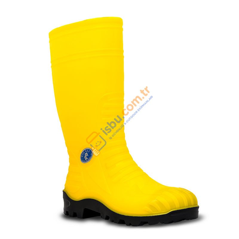 Pvc Çelik Burunlu Emniyet Çizmesi (S4) Sarı - 47/48