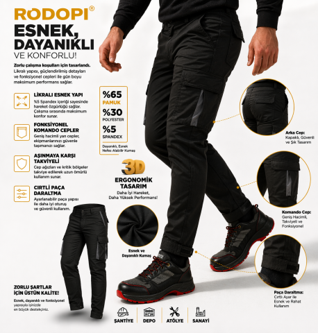 Rodopi Atak Teknik İş Pantolonu