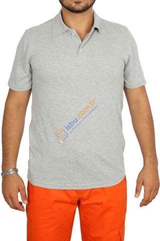 Polo Yaka Gri İş Tişörtü (K)