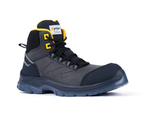 Gripper Force GPR-226 Mikrofiber Nubuk S3 İş Ayakkabısı Gri/Siyah