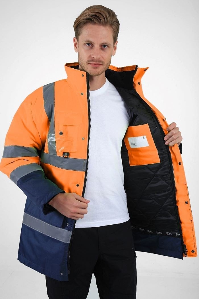 Çift Renkli Hi - Vis Kaban Turuncu-Lacivert