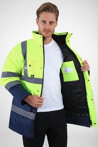 Çift Renkli Hi - Vis Kaban Sarı-Lacivert