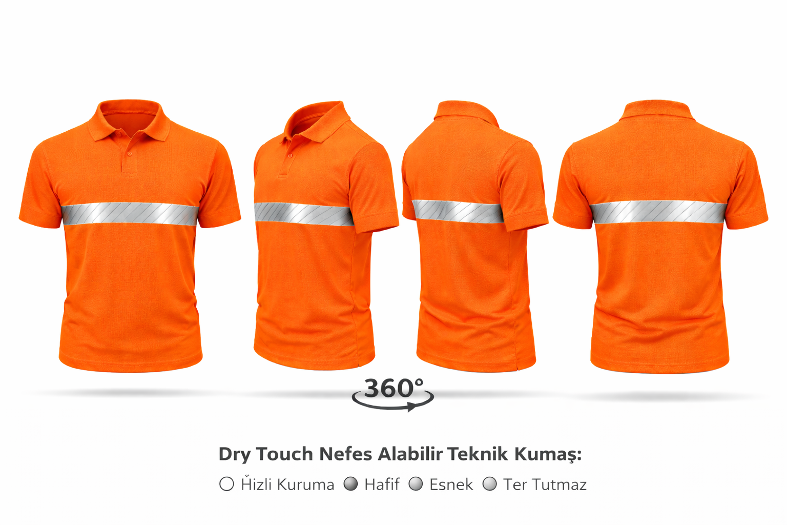 Rodopi DryPro Hi-Vis Polo Yaka Tişört
