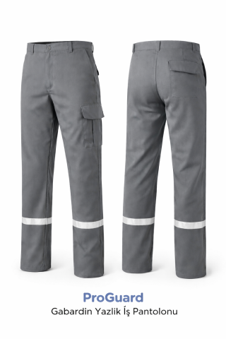 Gabardin Yazlı İş Pantolonu