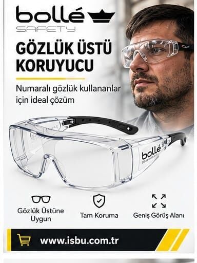 Bollé Safety Gözlük Üstü Koruyucu Gözlükler